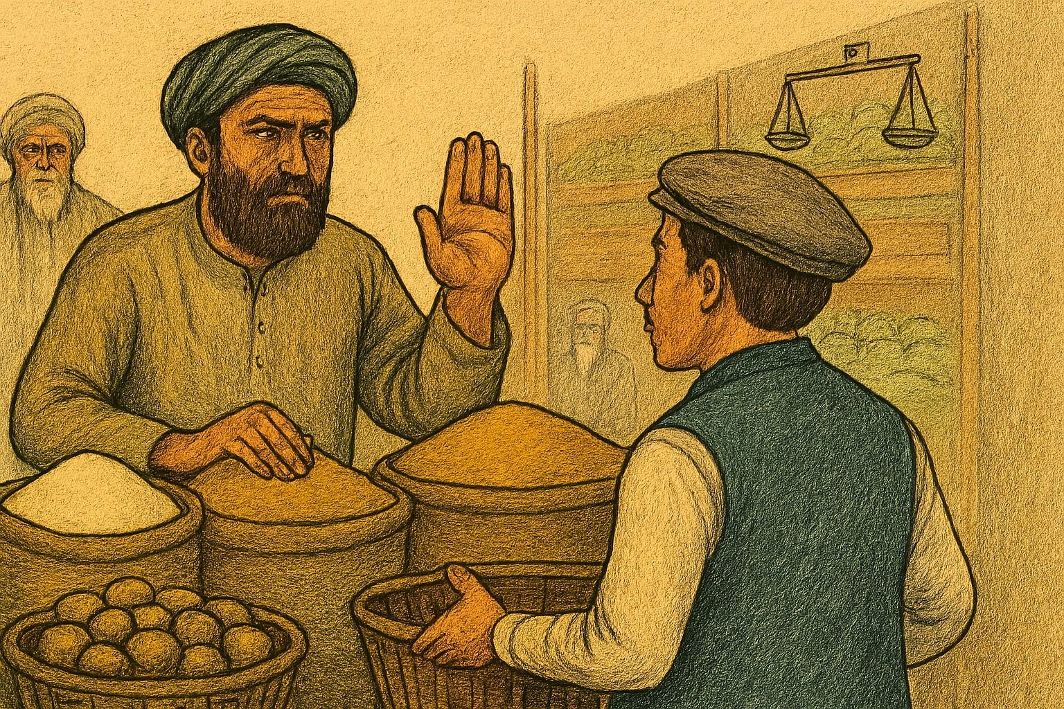 له احتکار څخه ډډه کول د تاجر شرعي او وجداني مکلفیت دی!1 1 تاجر