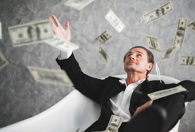 rich money man happy economy